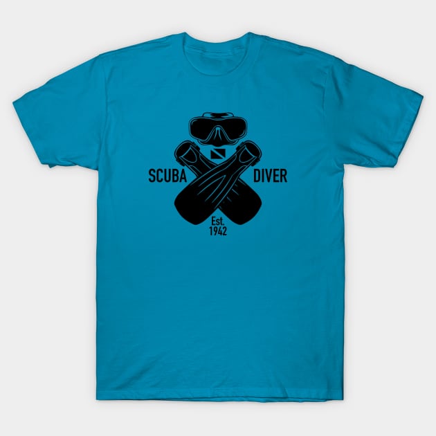 Scuba Diver T-Shirt by Billy Goat TP